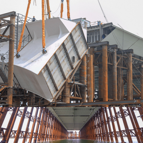 Flexible sling apply in bridge construction